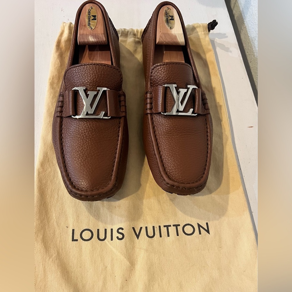 LV Leather Drivers in Cognac color Men’s size 8.